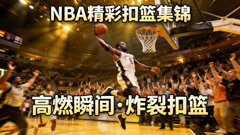 NBA篮球赛精彩扣篮瞬间短视频集锦封面